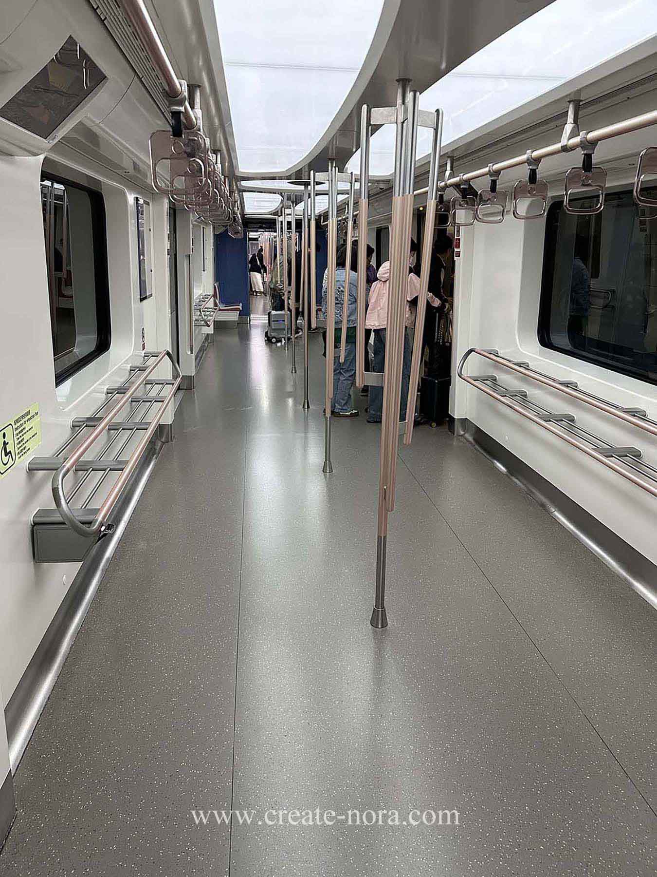 the photo of nora rubber flooring in Shanghai Pudong Airport MRT Line 3